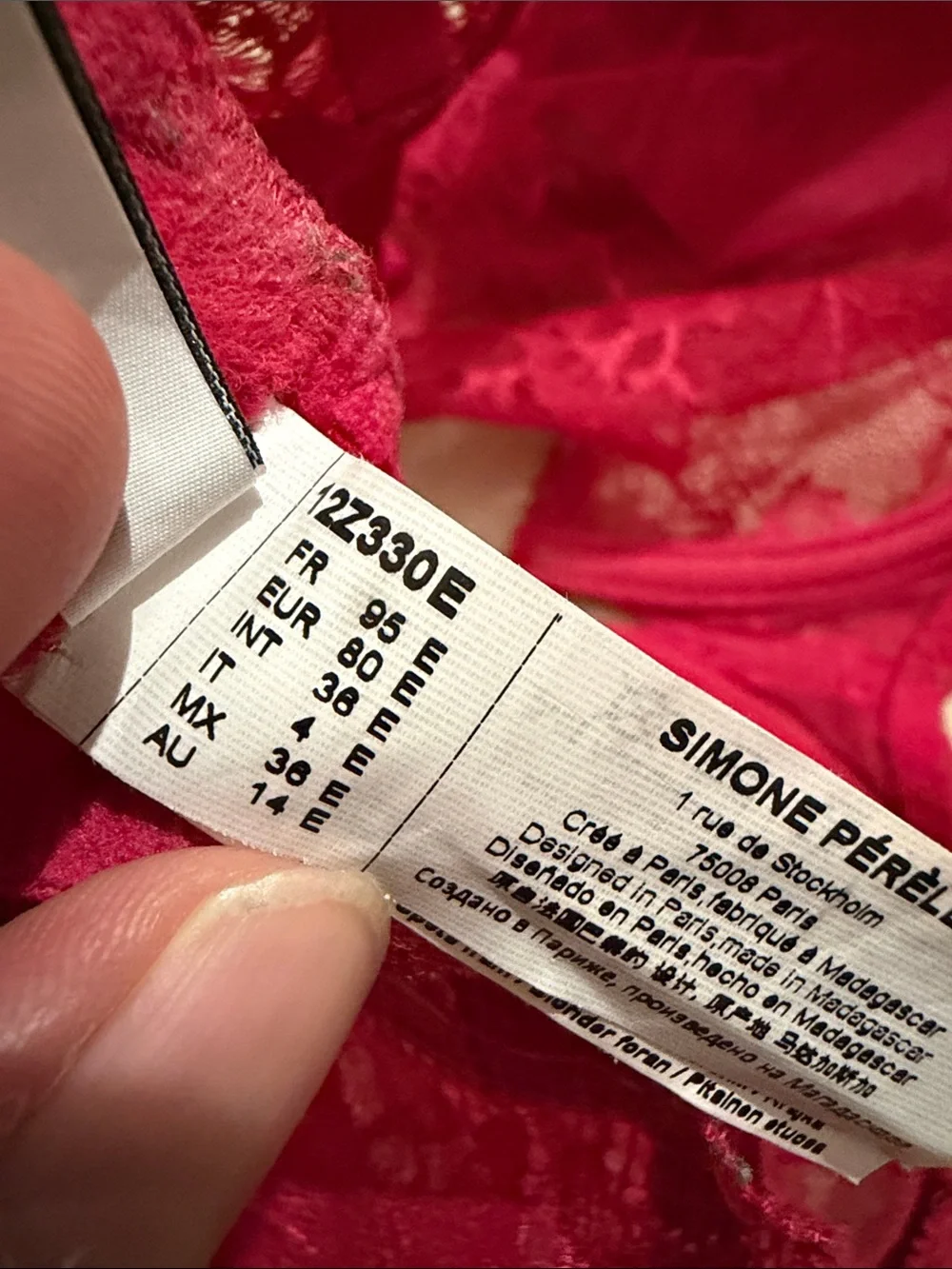 Simone Perele Reve Demi Unlined cranberry